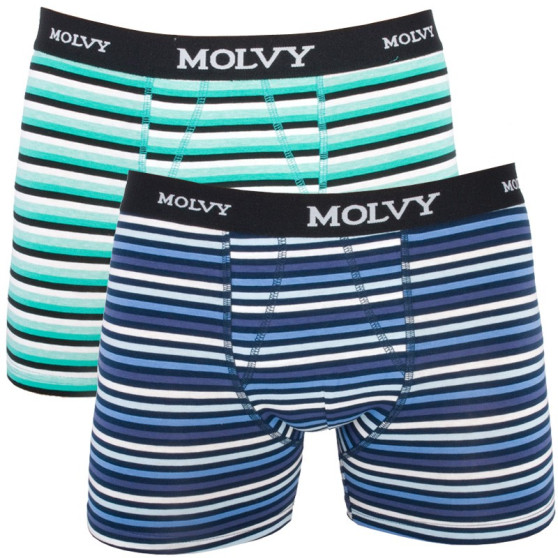 2PACK Molvy miesten bokserit moniväriset shortsit moniväriset (KP-044-BEU)