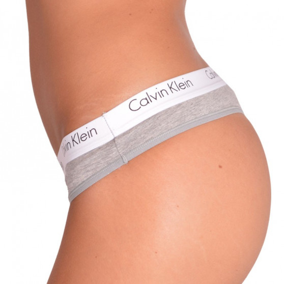 2PACK Calvin Klein naisten stringit harmaa (QD3583E-020)