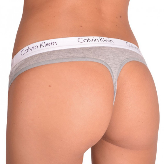 2PACK Calvin Klein naisten stringit harmaa (QD3583E-020)