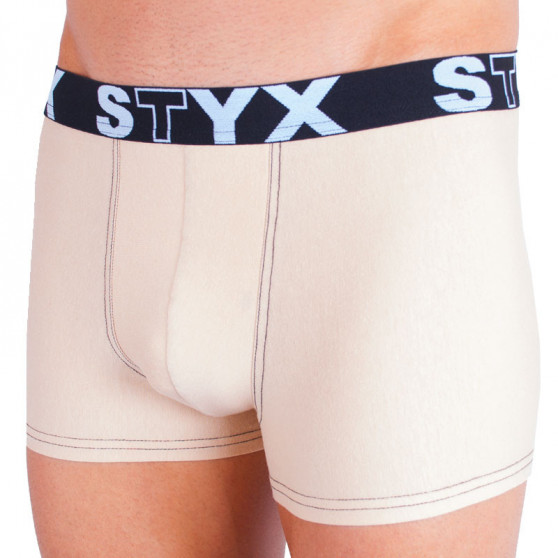 Styx Miesten bokserit urheilun joustavat shortsit beige (G3)