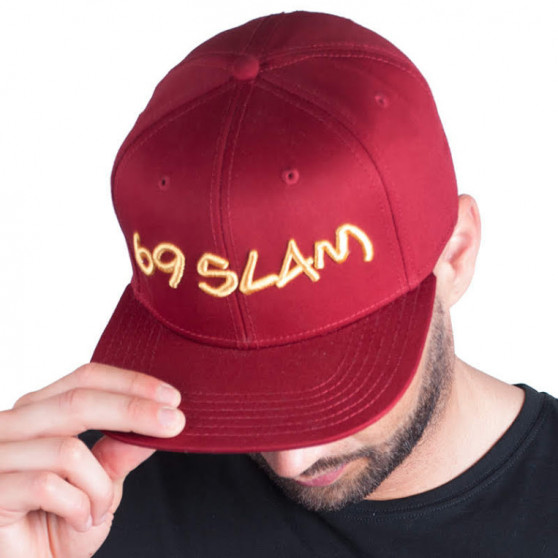 69SLAM Lippalakin logo - JP burgundinpunainen