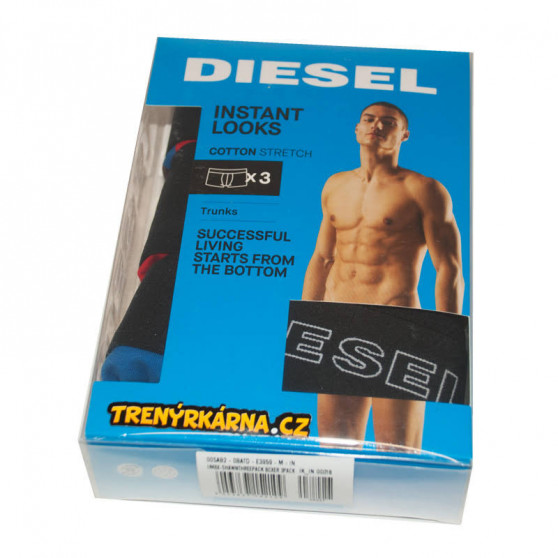 3PACK Diesel miesten bokserit moniväriset shortsit moniväriset (00SAB2-0BATD-E3959)