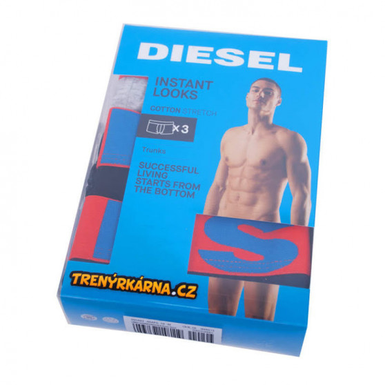 3PACK Diesel miesten bokserit moniväriset shortsit moniväriset (00SAB2-0GAPG-10)