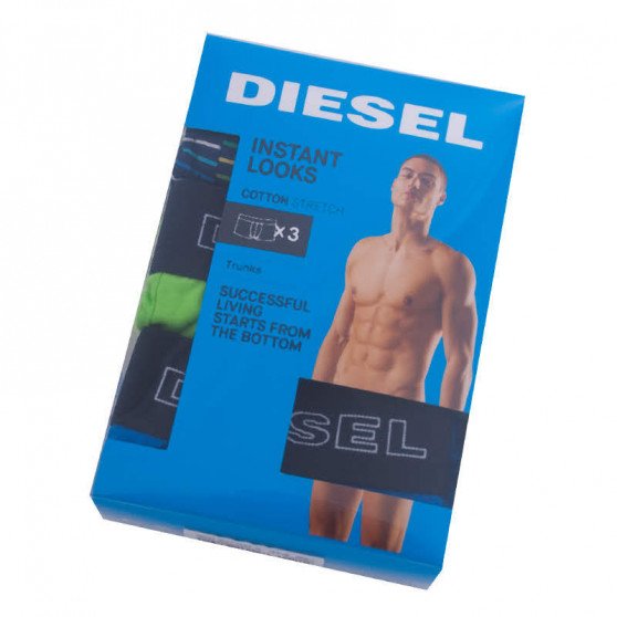 3PACK Diesel miesten bokserit moniväriset shortsit moniväriset (00SAB2-0CATE-E4029)