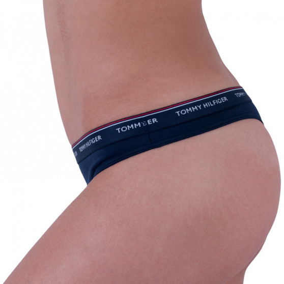 3PACK Tommy Hilfiger naisten stringit tummansiniset (UW0UW00048 416)