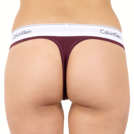 Calvin Klein Naisten stringit viininpunainen (F3786E-MDO)