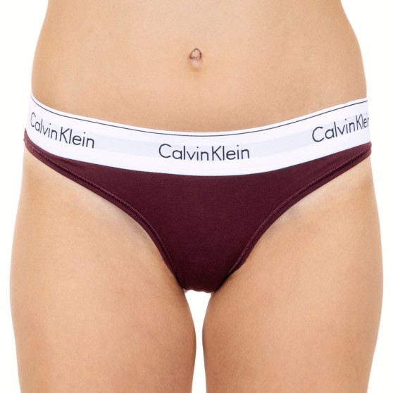 Calvin Klein Naisten stringit viininpunainen (F3786E-MDO)