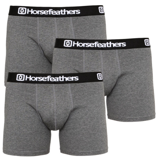 3PACK Horsefeathers Miesten bokserit Dynasty heather antrasiitti (AM067B)