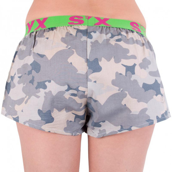 Styx Naisten bokserishortsit art urheilu kumi beige camouflage (T557)