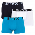 3PACK Styx miesten boxershortsit urheilu elastinen monivärinen monivärinen (G960691061)