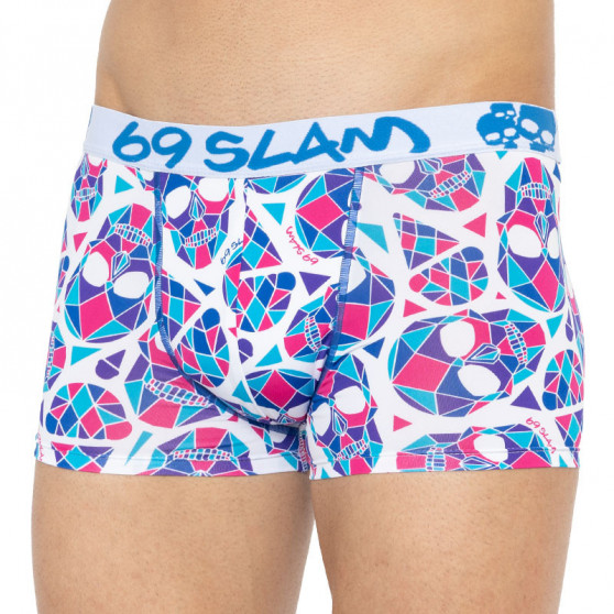 69SLAM Miesten bokserit shortsit hip skullmond valkoinen