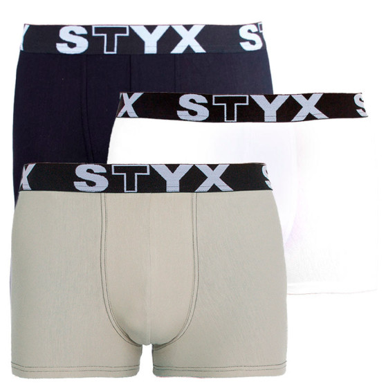 3PACK Styx miesten boxershortsit urheilu elastinen monivärinen monivärinen (G960106162)