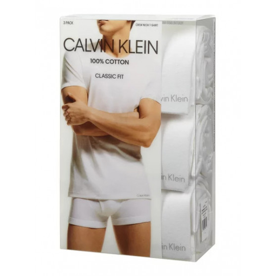 3PACK Calvin Klein miesten t-paita valkoinen (NB4011E-100)