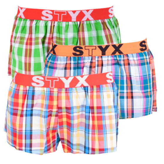 3PACK Styx naisten bokserishortsit urheilu elastinen monivärinen monivärinen (T6212233)