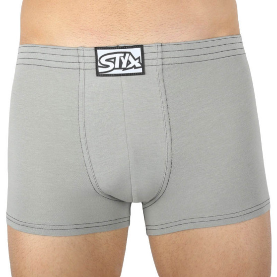 Styx Miesten bokserit classic rubber vaaleanharmaat boxershortsit (Q1062)