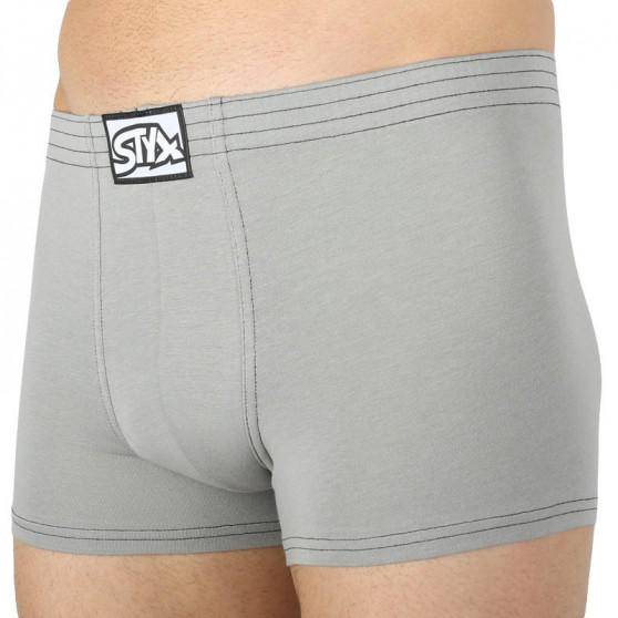 Styx Miesten bokserit classic rubber vaaleanharmaat boxershortsit (Q1062)