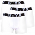 3PACK Styx miesten bokserit shortsit urheilu elastinen ylimitoitettu valkoinen (R10616161)