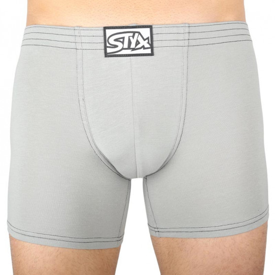 3PACK Styx miesten bokserit shortsit pitkät klassiset joustavat kuminauhat (F10606263)