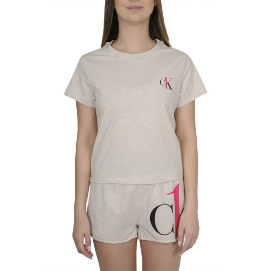 Naisten pyjama CK ONE beige (QS6443E-GGE)