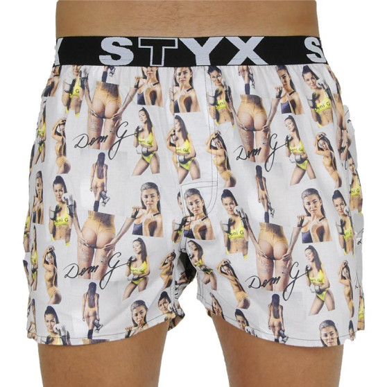 Styx Miesten bokserishortsit art sports rubber - Deni G - rajoitettu painos (B1159)