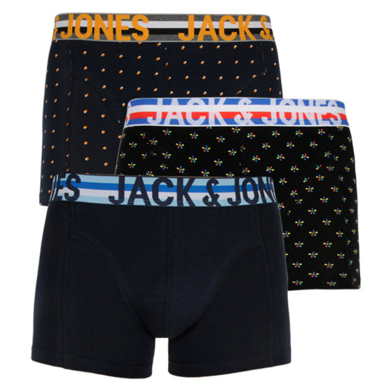 3PACK Jack and Jones miesten bokserit moniväriset shortsit moniväriset (12151351)