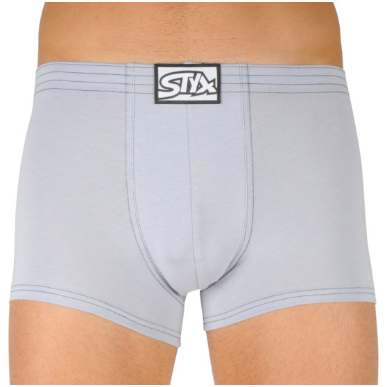 Styx Miesten bokserit classic rubber vaaleanharmaat boxershortsit (Q1067)