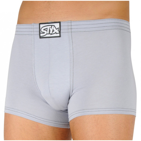 Styx Miesten bokserit classic rubber vaaleanharmaat boxershortsit (Q1067)