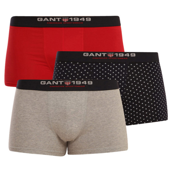 3PACK Gant miesten bokserit moniväriset shortsit moniväriset (902133073-433)