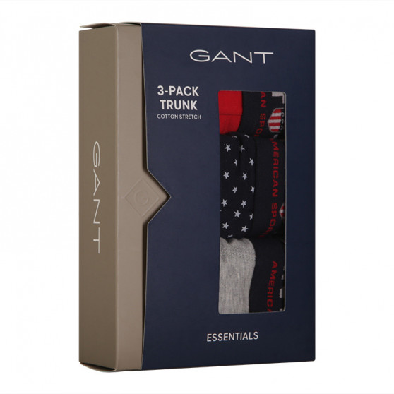 3PACK Gant miesten bokserit moniväriset shortsit moniväriset (902133073-433)