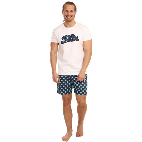 Styx Miesten pyjama polka dots (PKP1053)