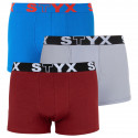 3PACK Styx miesten bokserit shortsit urheilu elastinen ylimitoitettu monivärinen monivärinen (R9676067)