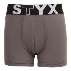 Styx Lasten boxershortsit urheilu elastinen tummanharmaa tumma harmaa (GJ1063)