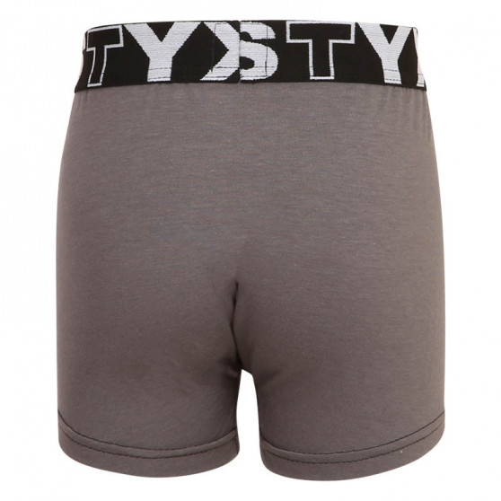 Styx Lasten boxershortsit urheilu elastinen tummanharmaa tumma harmaa (GJ1063)