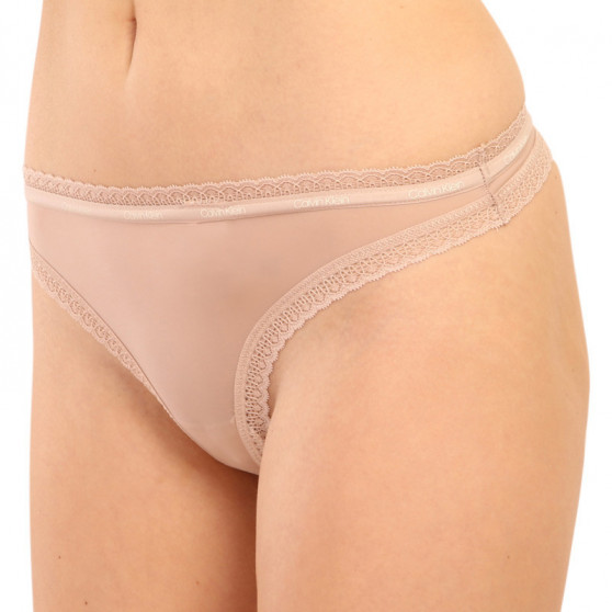 Calvin Klein Naisten stringit beige (QD3763E-7NS)