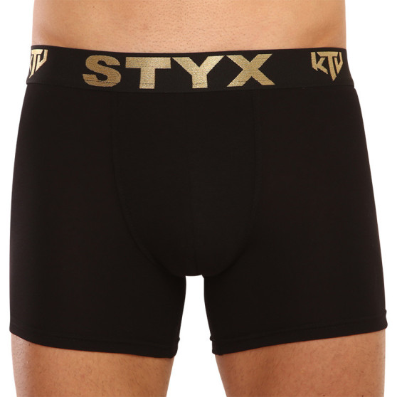 Styx Miesten bokserit / KTV long sport elastic black - musta elastinen - musta elastinen (UTC960)