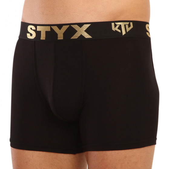 Styx Miesten bokserit / KTV long sport elastic black - musta elastinen - musta elastinen (UTC960)