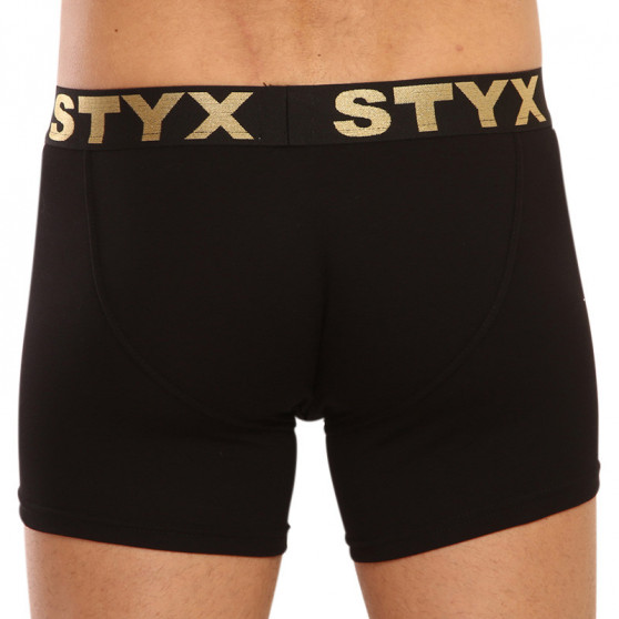 Styx Miesten bokserit / KTV long sport elastic black - musta elastinen - musta elastinen (UTC960)