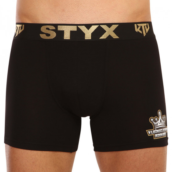 Styx Miesten bokserit / KTV long sport elastic black - musta elastinen - musta elastinen (UTCK960)