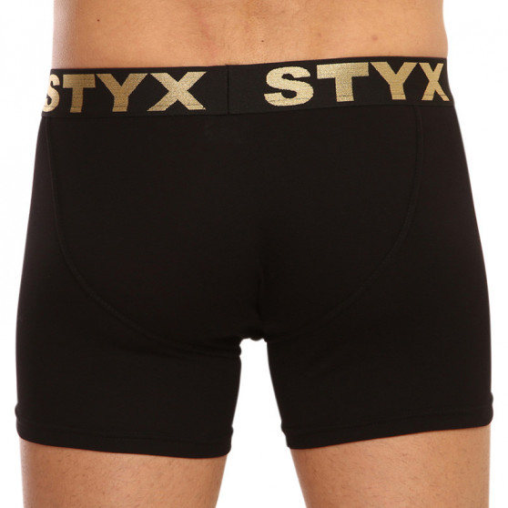 Styx Miesten bokserit / KTV long sport elastic black - musta elastinen - musta elastinen (UTCK960)