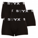 3PACK Styx miesten bokserit shortsit urheilu elastinen musta (G9606060)