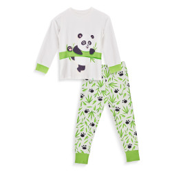 Dedoles Iloinen lasten pyjama Panda ja bambu (D-K-SW-KP-C-C-1443)