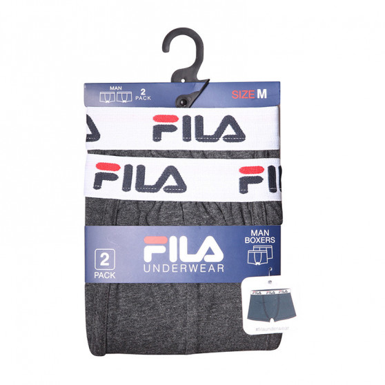 2PACK Fila miesten bokserit harmaat (FU5016/2-248)