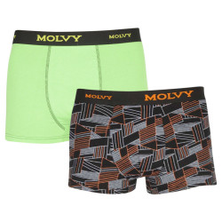 2PACK Molvy Miesten bokserit moniväriset shortsit moniväriset (2MP-2637-BEU)