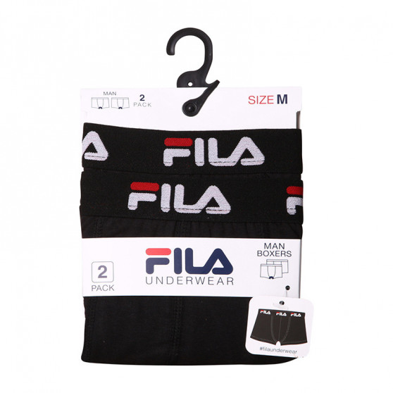 2PACK Fila miesten bokserit mustat (FU5141/2-200)