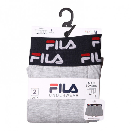 2PACK Fila miesten bokserit harmaat (FU5142/2-400)