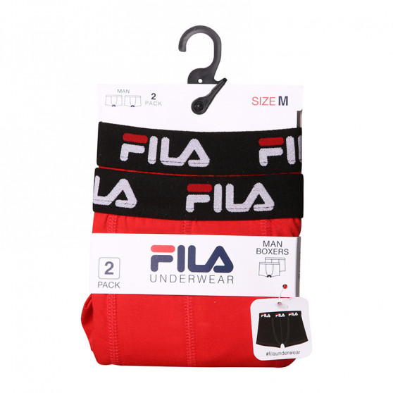 2PACK Fila miesten bokserit punaiset (FU5141/2-118)