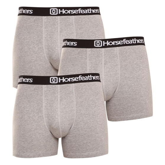 3PACK Horsefeathers Miesten bokserit Dynasty heather grey (AM067C)