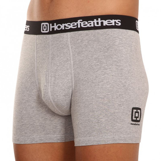 3PACK Horsefeathers Miesten bokserit Dynasty heather grey (AM067C)