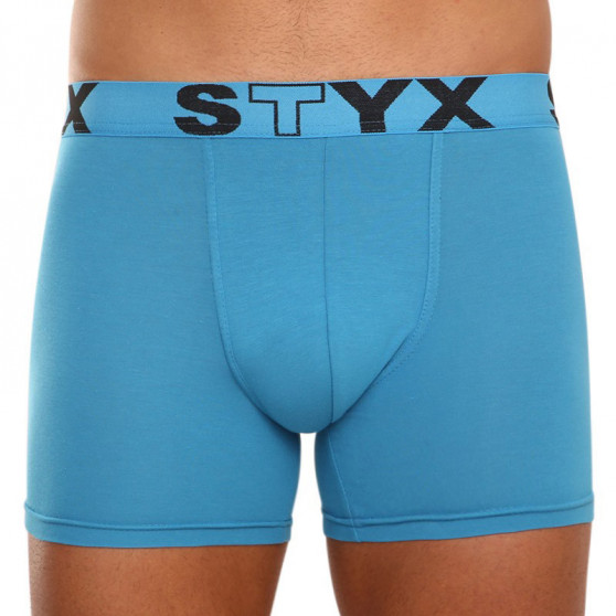 3PACK Styx miesten bokserit shortsit pitkät urheilu joustava sininen (U9676869)