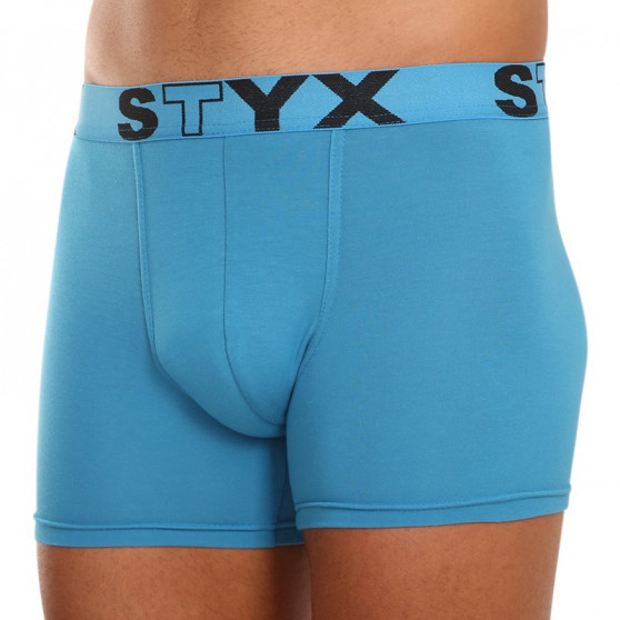 3PACK Styx miesten bokserit shortsit pitkät urheilu joustava sininen (U9676869)